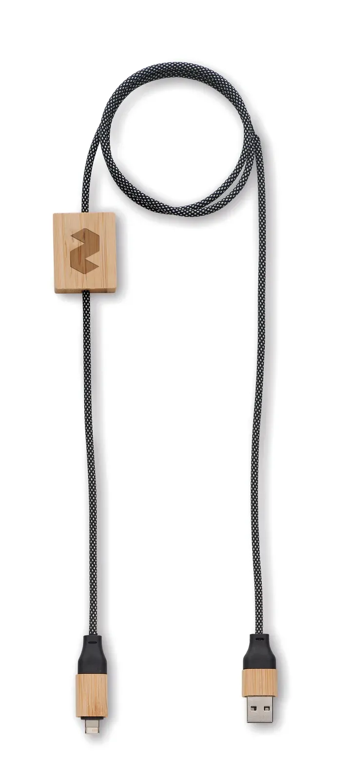 Caboo 60W Charging Cable – RPET with Bamboo Details